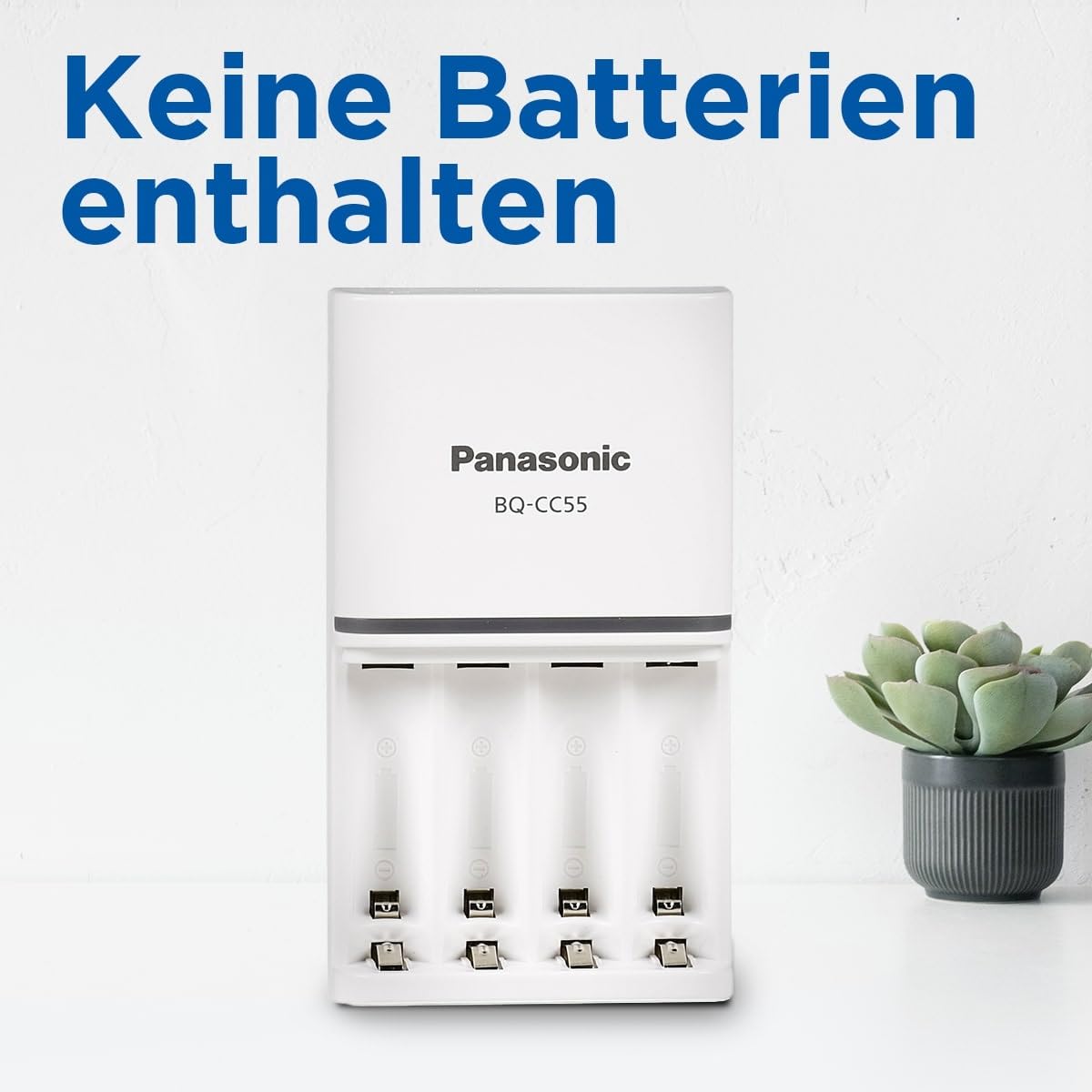 eneloop SmartPlus Ladegerät, für 1-4 AA/AAA NI-MH Akkus, 1.5 Stunden Ladezeit, 10 Sicherheitsfunktionen