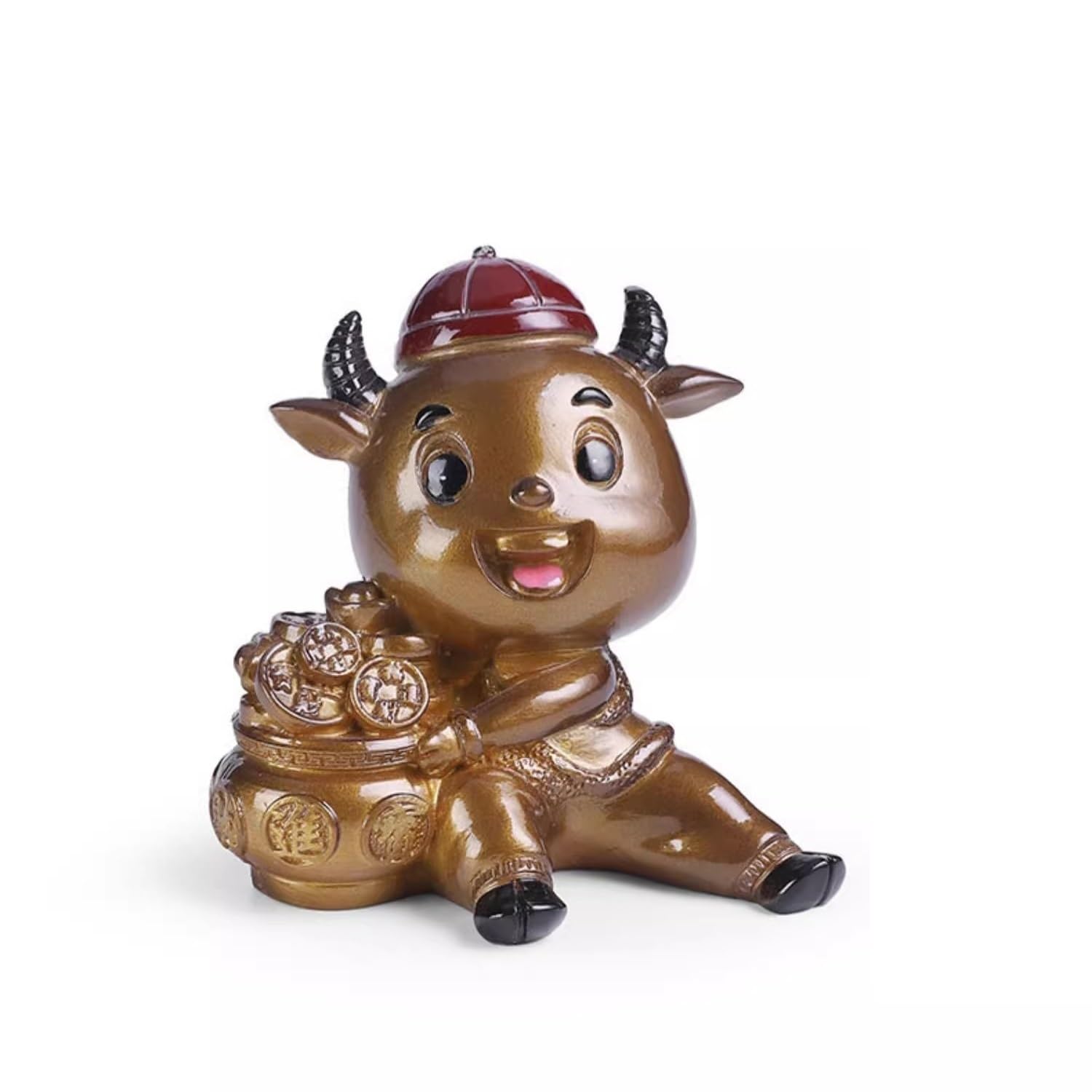 ENGENDER Kung Fu Tea Pet Color-changing Cow Statue, Tea Pet, Desktop Decoration, Creative Handmade, Toy, Set Accessories(C)