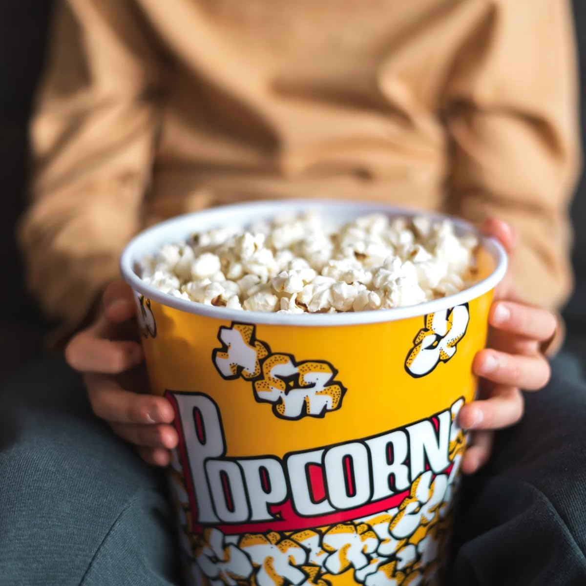 Balde de Pipoca Popcorn 3 Litros Plastico 18x18cm Tamanho Grande Para Pipoca Filme Uma Unidade Decorado Tamanho Grande (3 Litros)