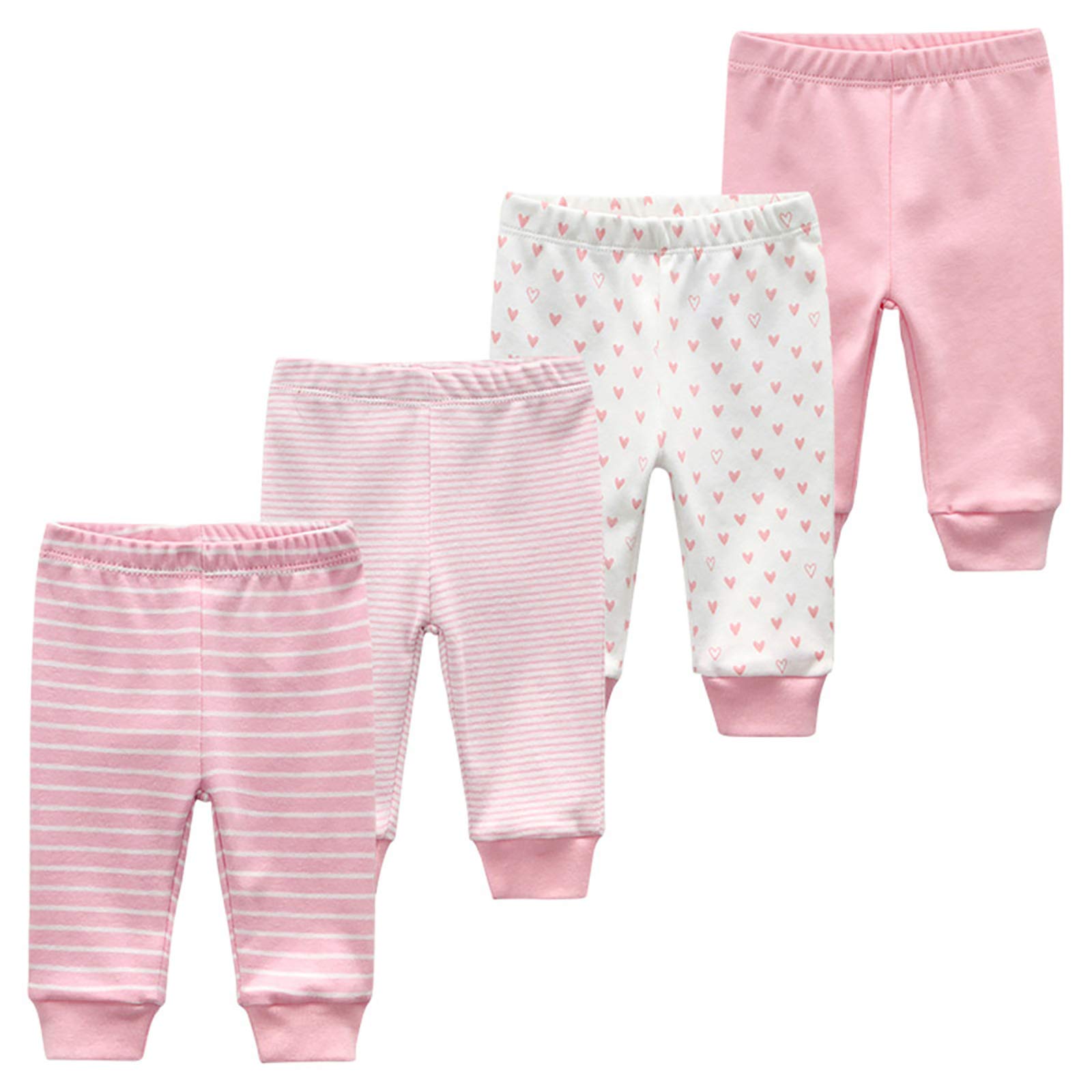 MAMIMAKA Baby Clothes Baby Trousers Newborn Baby Boy Trousers Girl 4-Pack