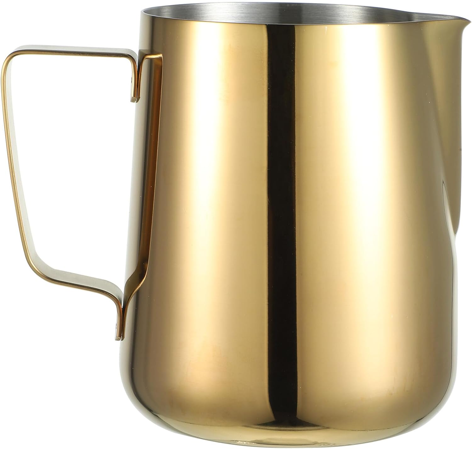 Lurrose Stainless Steel Milk Frothing Pitcher Food Grade Steaming Cup with Laser Scale for Latte Art Espresso Frother Jug with Comfortable Grip for Coffee Shop and Home Use