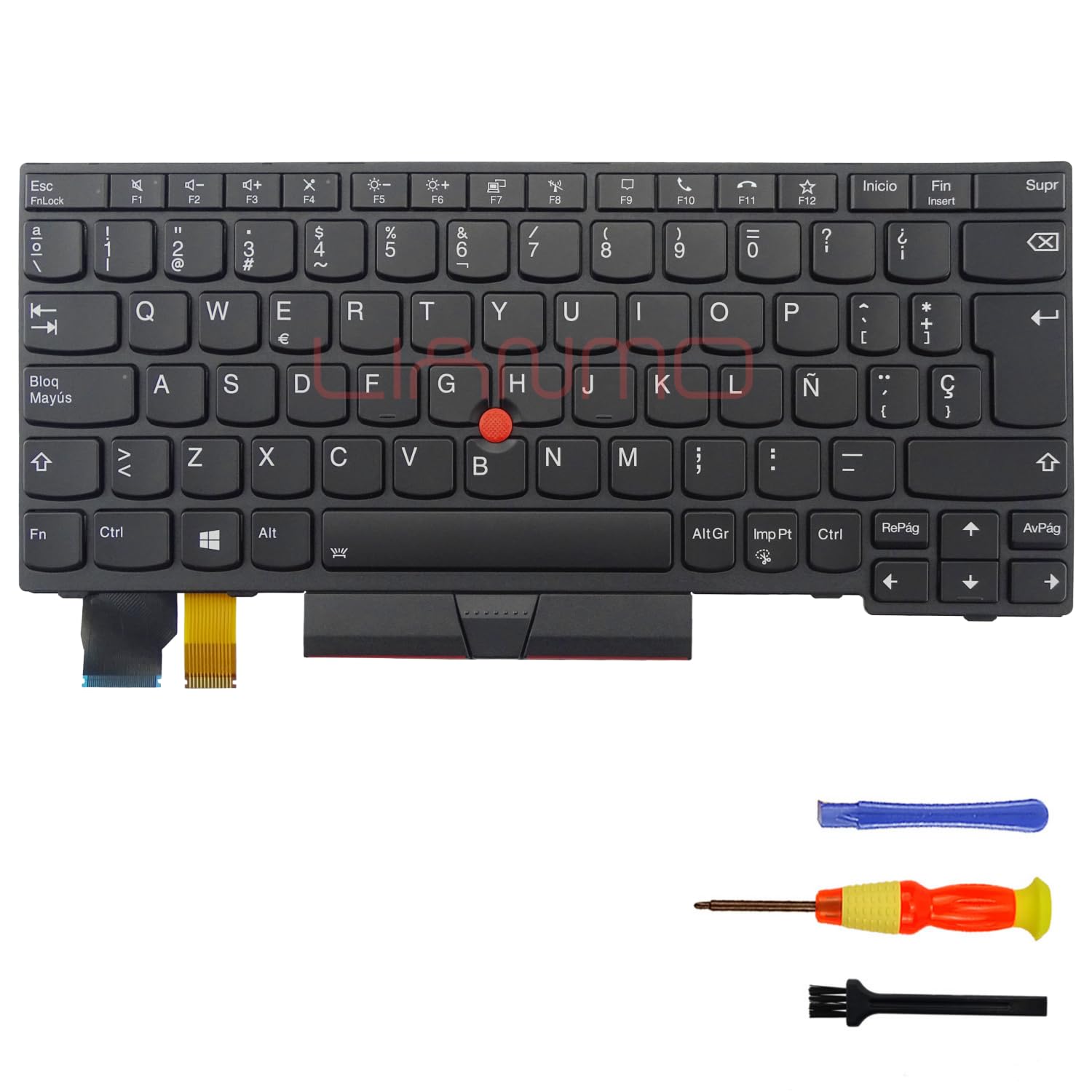 Teclado retroiluminado Compatible con Lenovo Thinkpad X13 Gen1/L13 Gen2/S2 Gen6/L13 Yoga Gen2 (España)