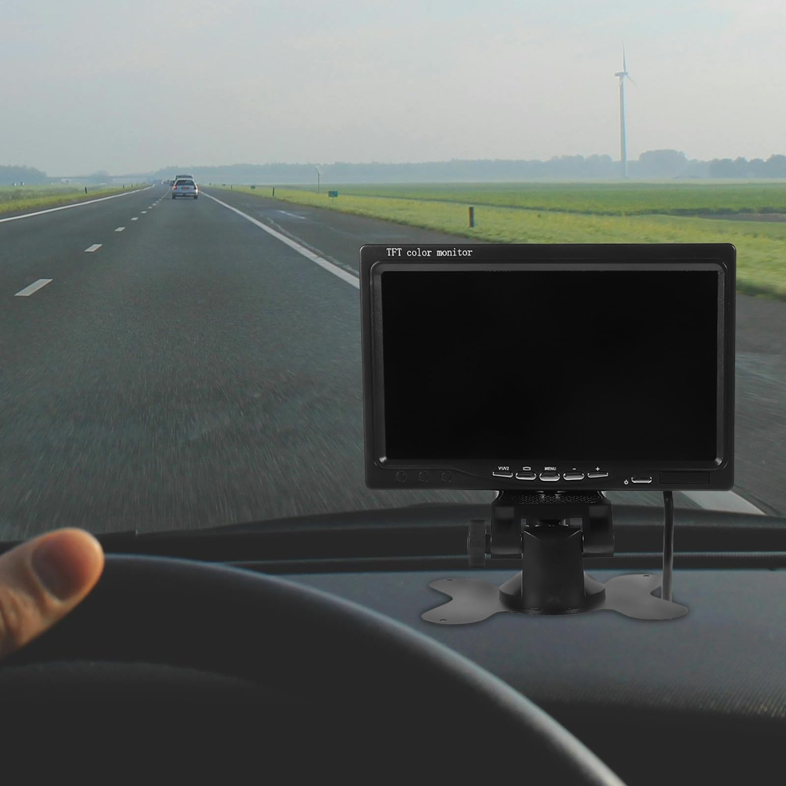 Cámara de Marcha Atrás para Coche Pantalla, Plástico Negro