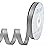 QIANF 3/8 Inch Double Face Satin Ribbon Silver Ribbon for Gift Wrapping Hair Bows Making Chair Sash Valentine\'s Day Wedding Birthday Party Invitation Decorations Floral Craft Sewing, 25 Yards