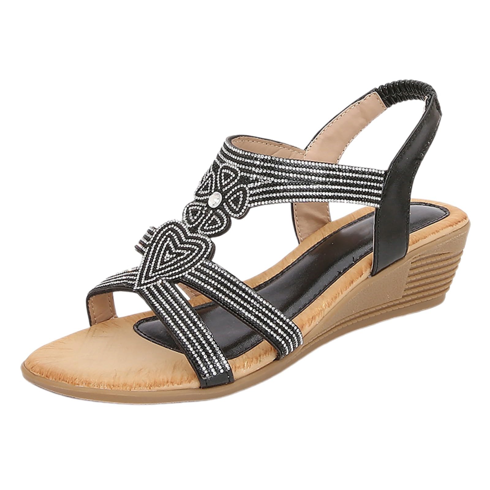 Generico Sandales Et Mules Pour Femme Confortables LéGèRes AntidéRapantes Semelle Souple Respirantes Chaussures Femme éTé Mode Mules OrthopéDiques Pieds Larges Ville Vacances