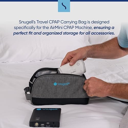 Miniatura 3 de Bolsa de viaje AirMini para máquina CPAP  Funda compacta y ligera para ResMed AirMini  Almacenamiento organizado con bolsillos versátiles para