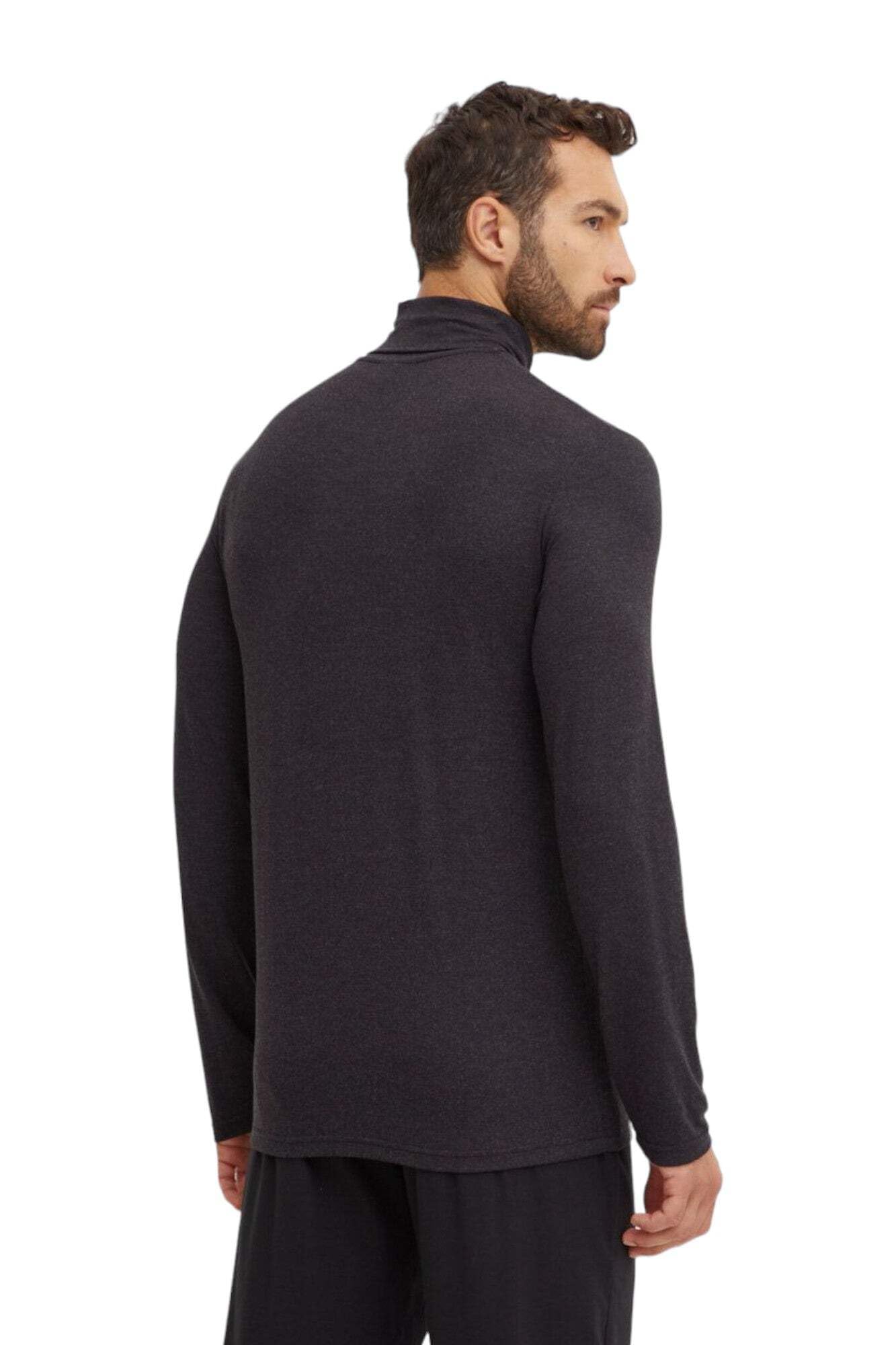 Emporio Armani Ciclista Uomo Maglia Manica Lunga Collo Alto Sottogiacca Soft Modal Articolo 112066 4F584