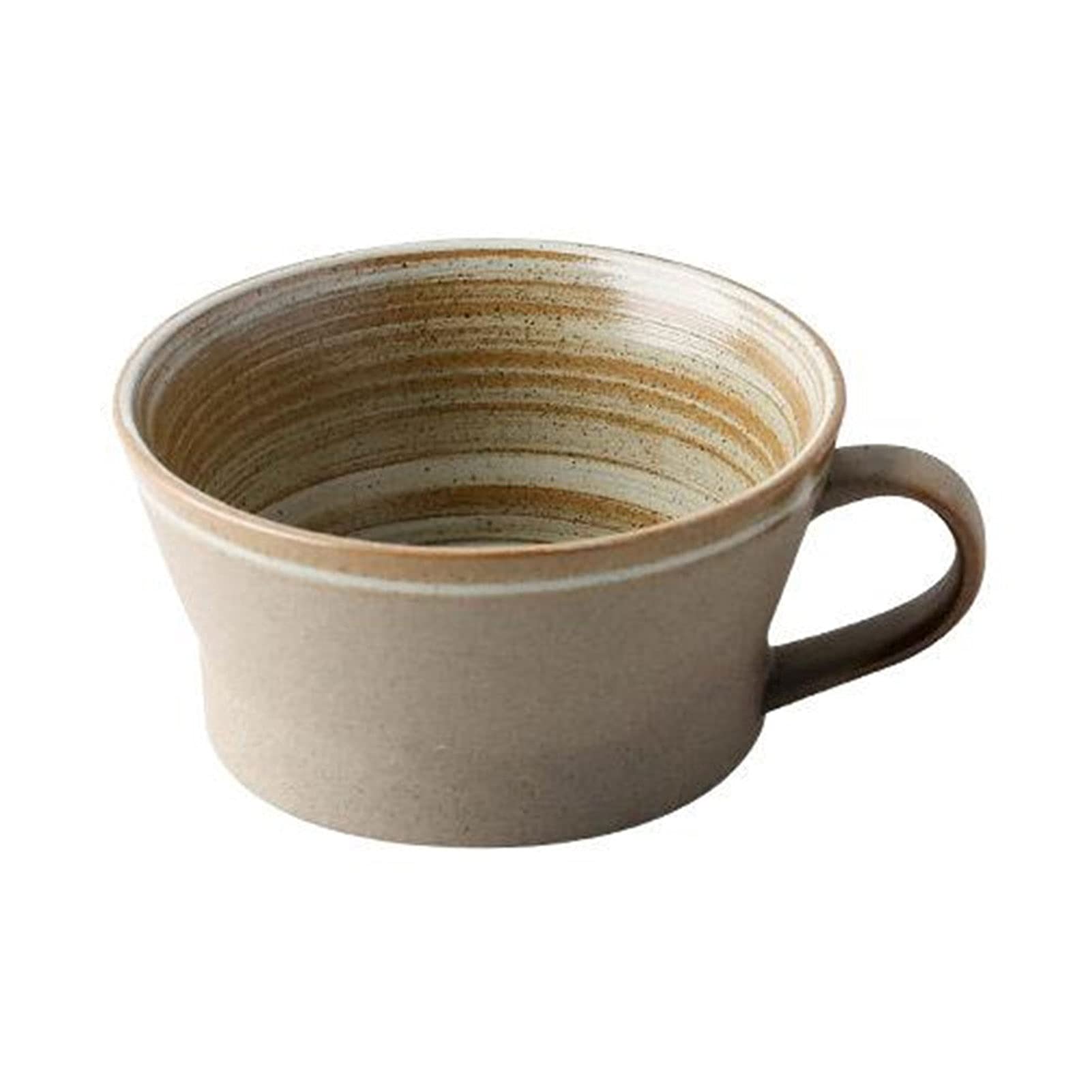 Ceramiczny kubek do kawy Porcelanowy duży kubek do kawy z uchwytem 15.2 uncji Duży kubek do herbaty Retro spiralna konstrukcja Szeroki kubek Zestaw kubków do kawy (szary)