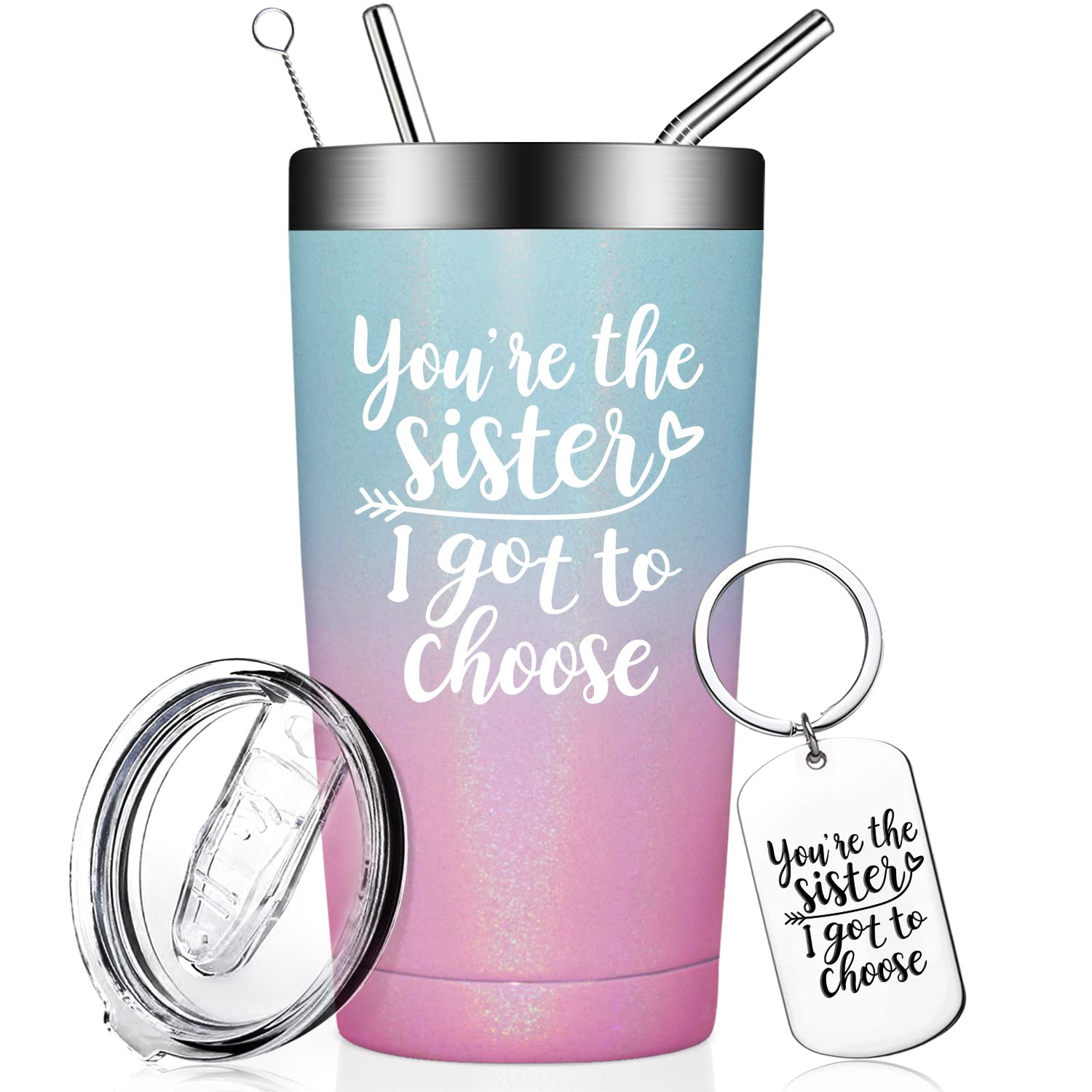 Fufandi You're the Sister I Got to Choose Gifts - Friend Gifts for Women - Best Friend Birthday Gifts for Women - Friendship Gifts, Christmas Gifts for Female Friends, Bestie - Gifts for Sister