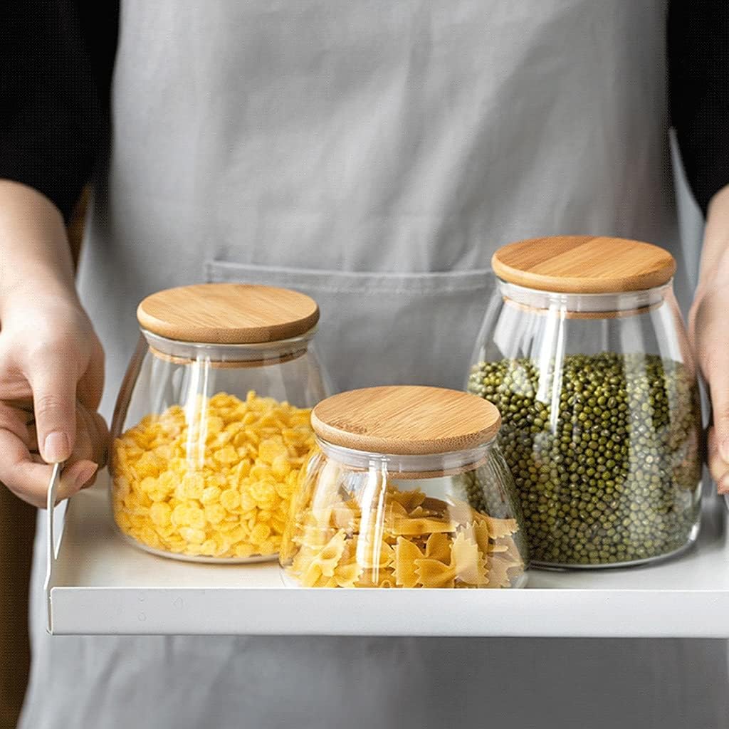 Reusable Food Storage Container Glass Storage Jars With Sealed Lids Kitchen Canister Food Storage Canister For Serving Tea Coffee Spice Food Storage Jars