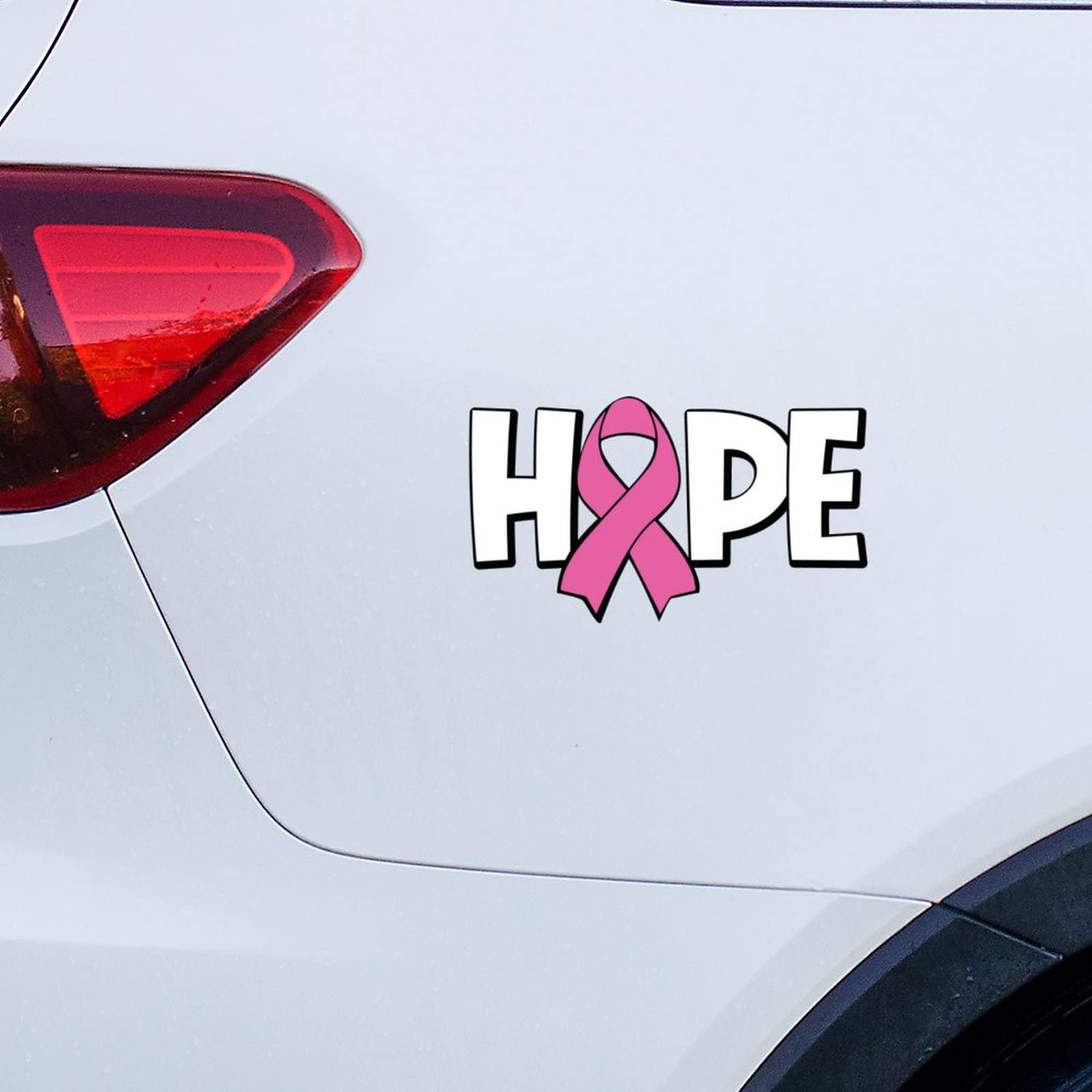 Guangpat Women's Style-3 Hope Car Window Stickers Breast Cancer Ribbon Heal Car Decal Window Decal Fighte Cancer Awareness Warrior Vinyl Car Decal Bumper Sticker For Car Window Rear Gift To Mom