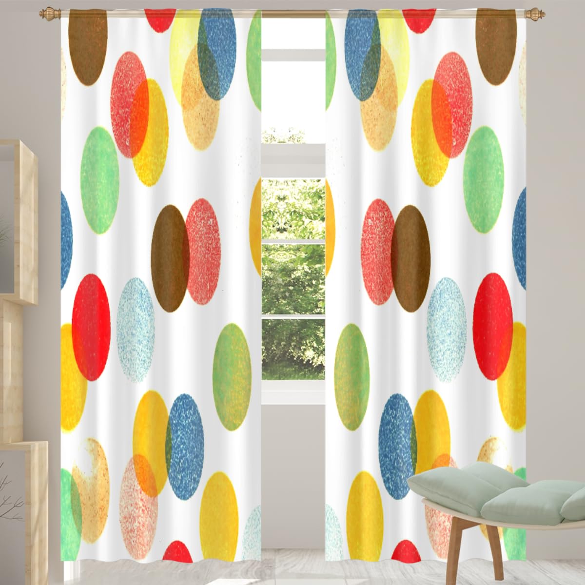 Set di 2 tende trasparenti arancione scuro, 132 x 183 cm