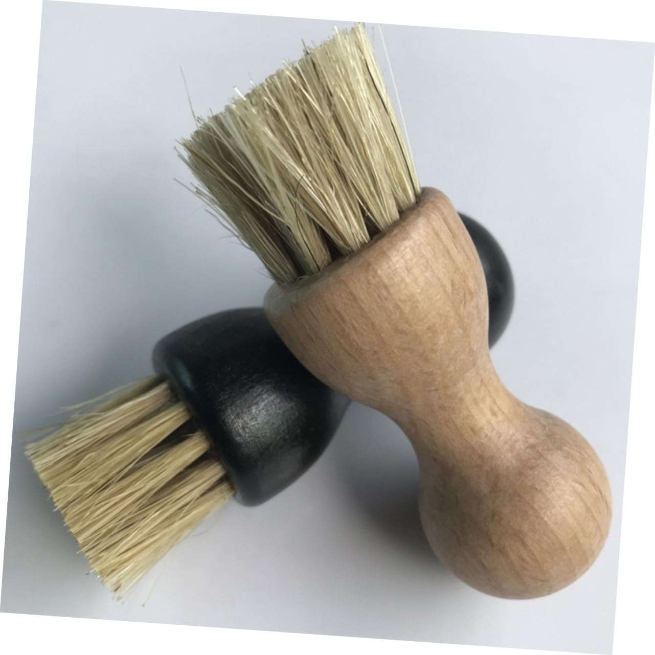 Operitacx 2 Piezas Cepillo para Zapatos de Cerdas Naturales de Madera de Haya Multifuncción para Limpieza y Pulido Oscuro Ligero y Duradero para Hogar
