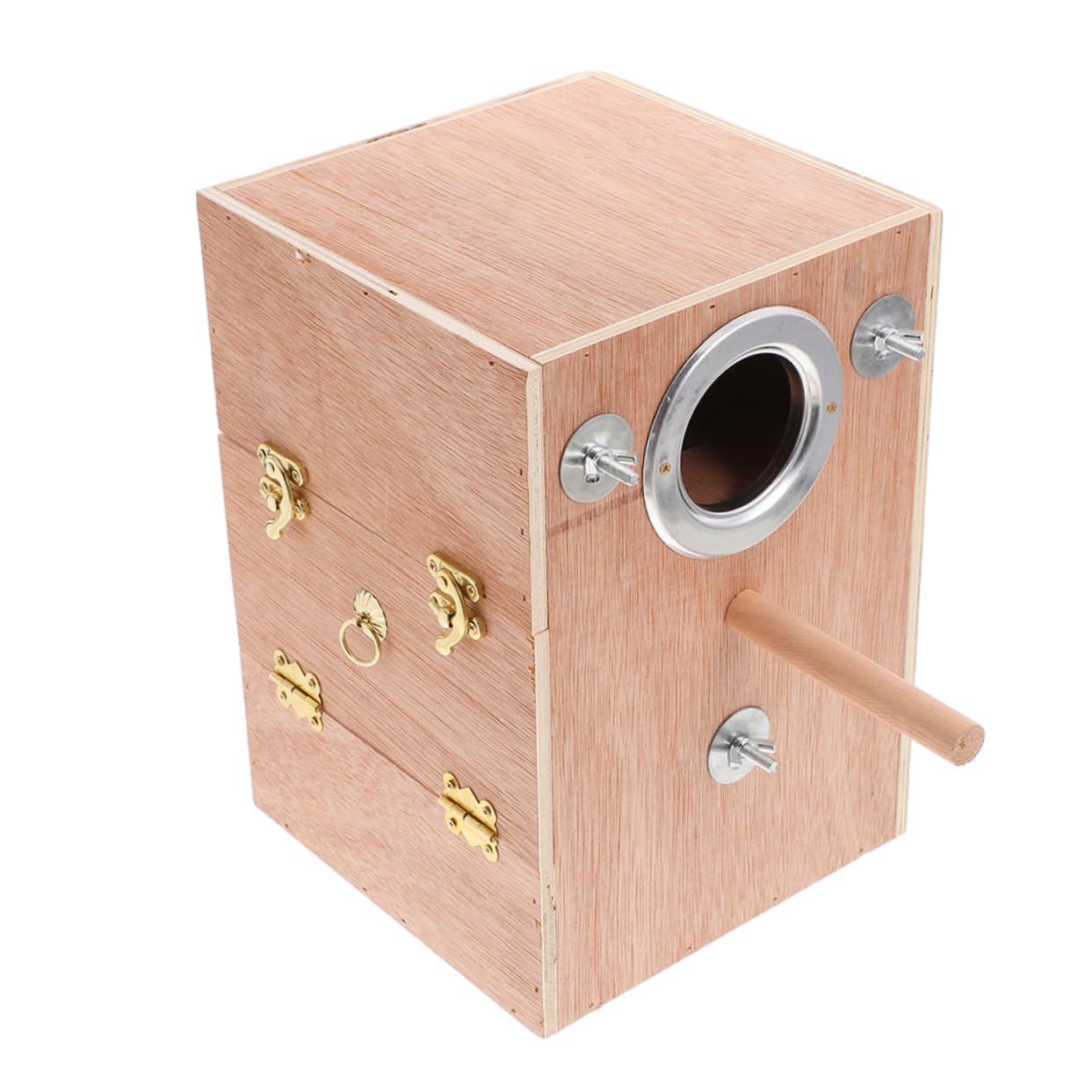 TOYANDONA Caja De Cría para Loros Casa De Madera para Pájaros Nido para Periquitos con Percha Caja Nido De Madera para Agapornis Casa para Pájaros para Pinzones para Periquitos para Su Uso i