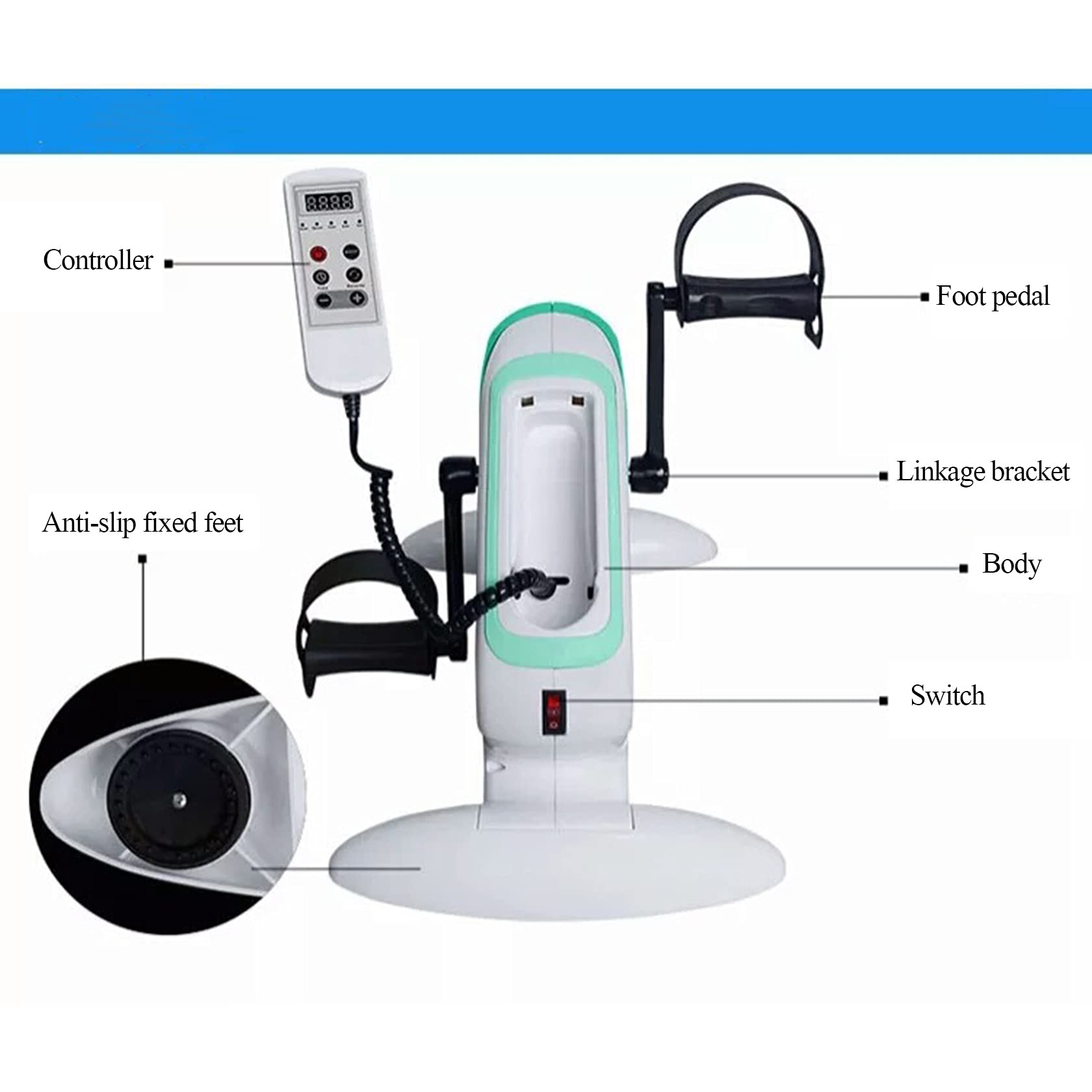 Esercitatore A Pedale Elettrico 70W Per Braccia E Gambe - Macchina Motorizzata Home - Foto 3