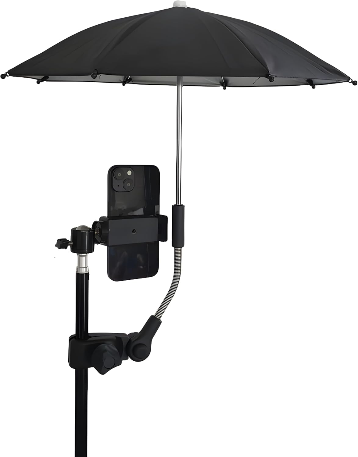 50CM SLR Camera Umbrella, Rainy Day Photography SLR Camera Umbrella Adjustable Rain and Sun Protection Outdoor (Black)