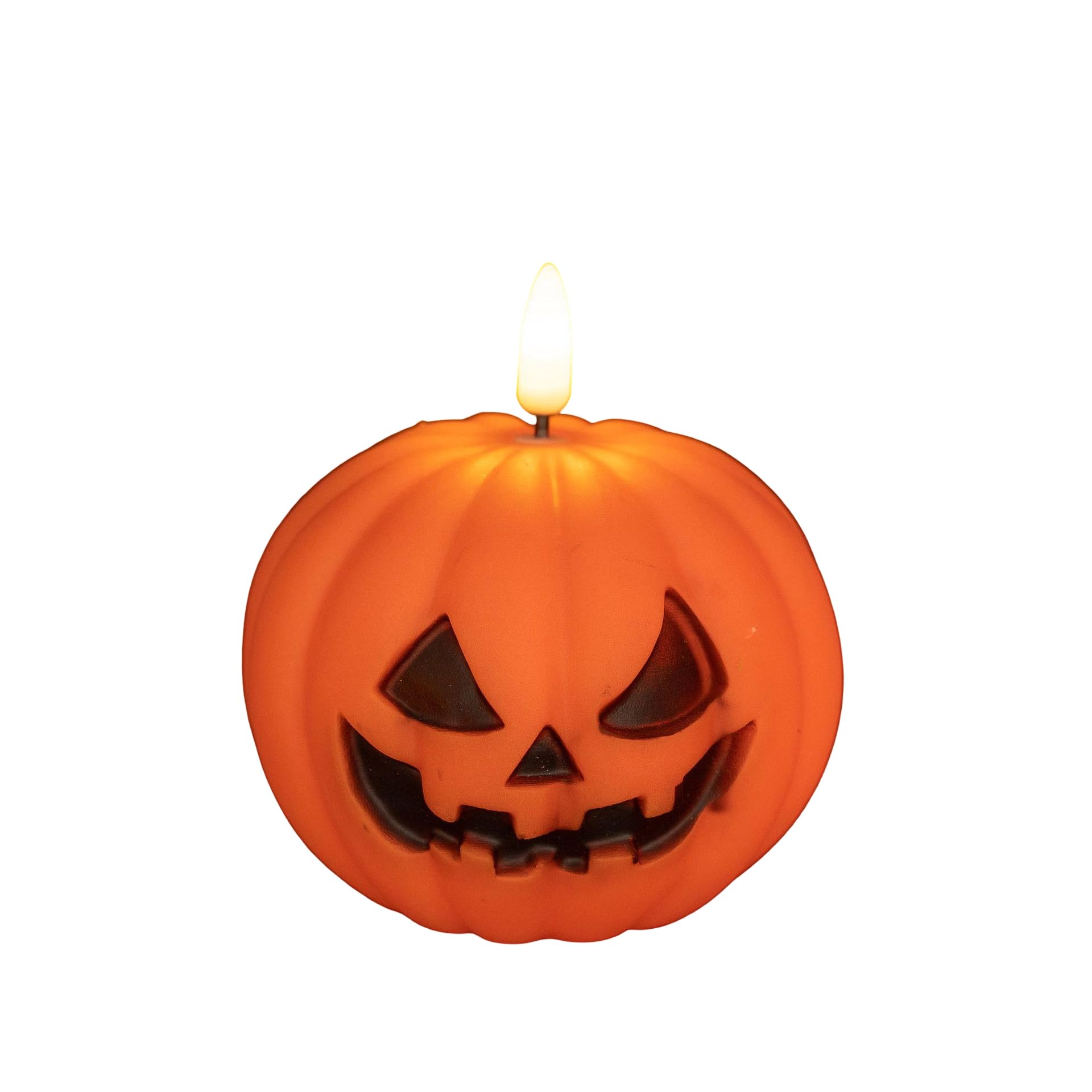 Seasonal Pumpkin Light Tabletop Decoration Resin LED Accent for Halloween Party Shelf and Entryway Decor Display Lighted Pumpkin Decor Carved Table Decoration Seasonal Shelf Accent Resin Party