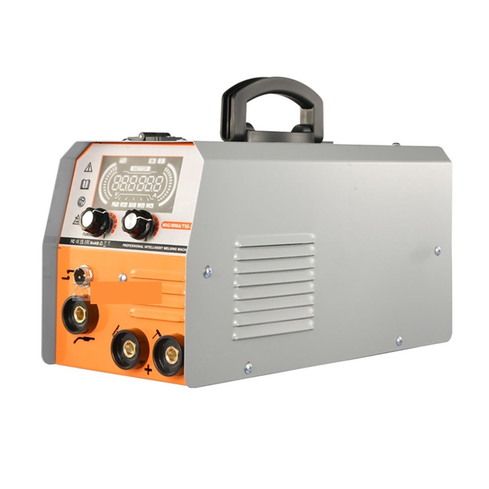 Soldadora MIG/TIG/Stick 3 en 1 sin gas: máquina de soldadura multiproceso for con núcleo fundente, protección gas y para fábrica(9-25mm)