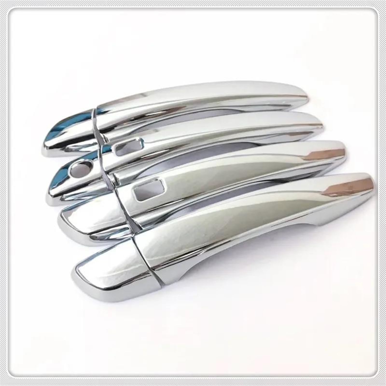 Lzbzhb Smart Keyless Car Exterior Outsidedoor Handle For Peugeot For 3008 5008 Gt 2017-2023 508 2019-2023 Chrome Exterior Si Door Handles Panel Cover Trim Car Styling(Smart Keyless)