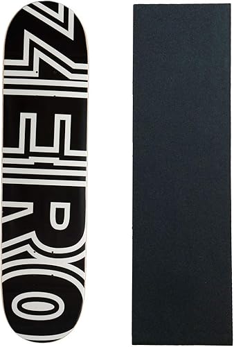 Zero Skateboards Deck Bold Black 8.5" con agarre