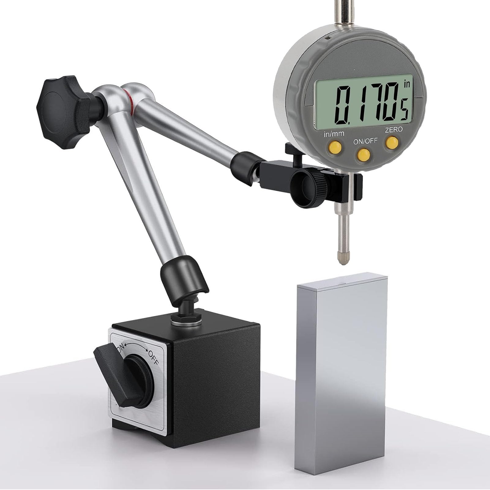 Digitale Messuhr aus Aluminiumlegierung, 0–12,5 Mm, mit LCD-Display, 0,001 Mm Auflösung, Geeignet für Maschinen und Labore