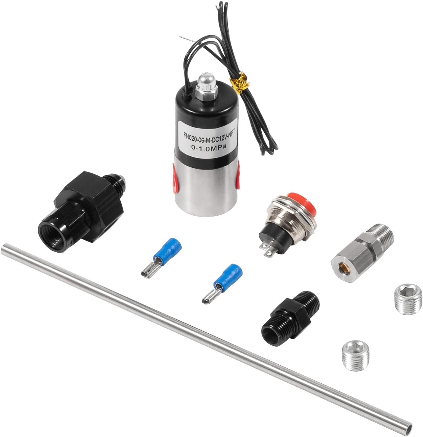 Nitrous Purge Valve Kit 4AN Line Purge Valve Kit Manifold Adapter Fitting Push