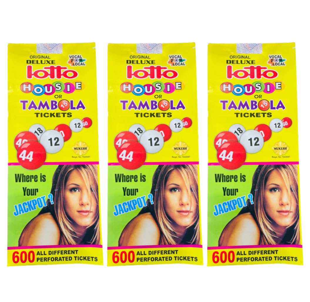 *MUKESH* Tambola 1800 Bingo Tickets for Indoor housie & Party Games (3 Books) |Premium Deluxe Tickets| Each Book Contains 600 Tickets |Best for Birthday and Kitty Parties| Multicolour (B0D97ZPZ1Y) Amazon Price History, Amazon Price Tracker