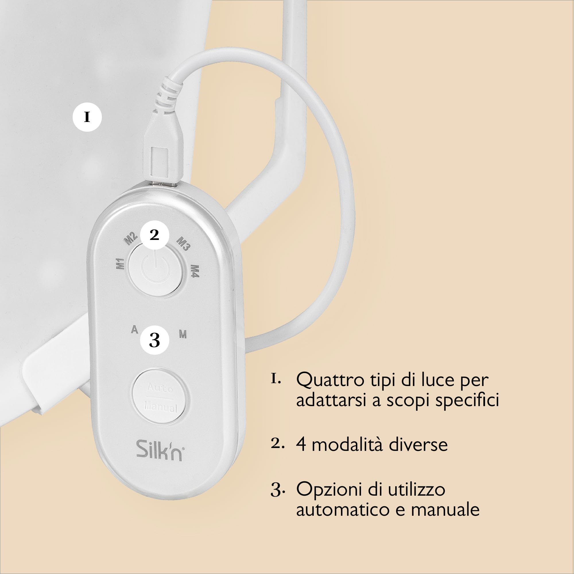 Silk'n Maschera LED viso I LED Face Mask 100 I Maschera per la cura del viso con tecnologia luce LED I senza fili, in silicone, 100 LED