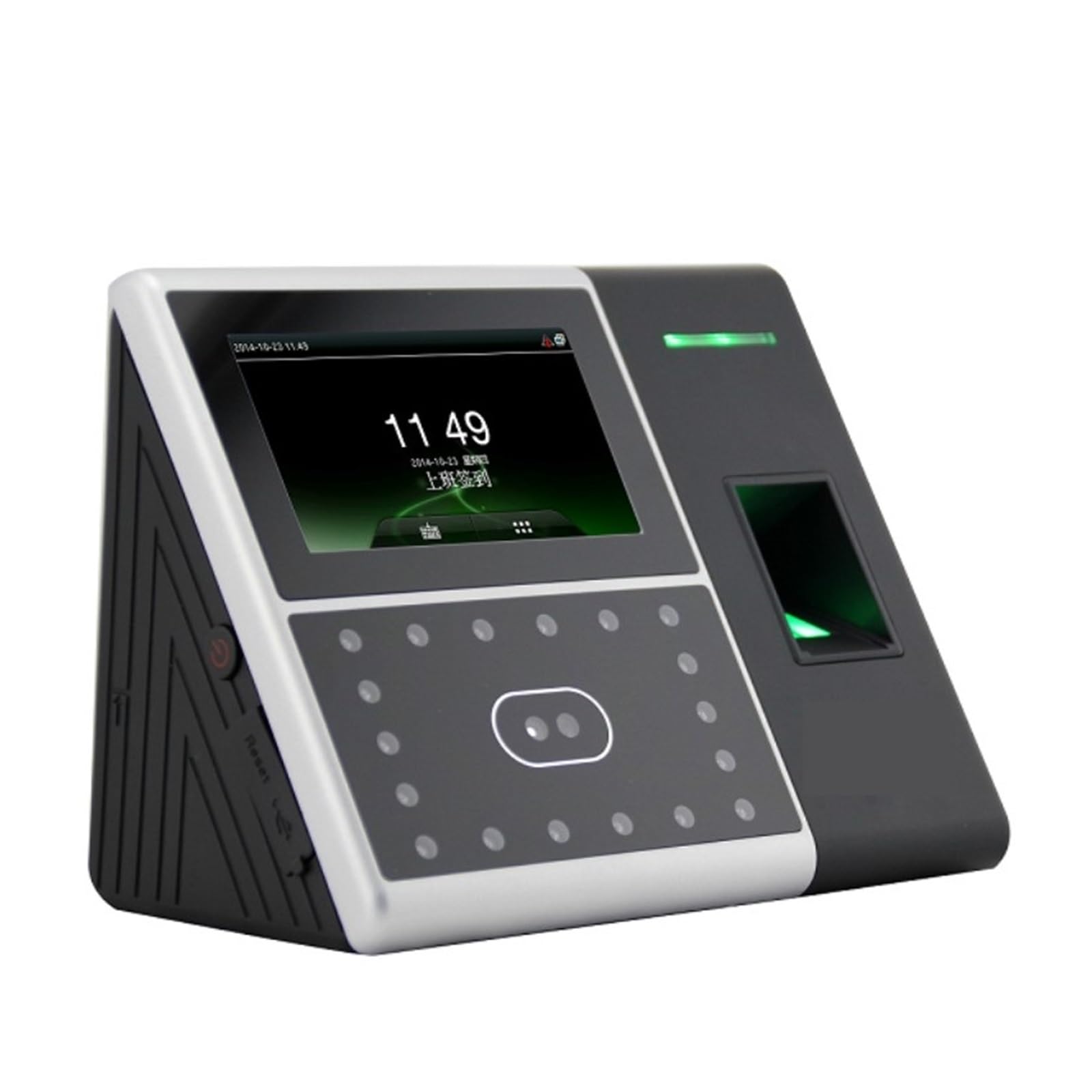 Terminal de control de acceso y tiempo de identificación de huellas dactilares facees, reconocimiento face con pantalla táctil de 4,3" Conexión rápida(ID)