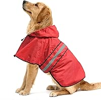 Vista 10 de Impermeables Reflectantes Impermeables para Perros - Chaqueta de Lluvia Ajustable para Cachorros, Chubasqueros Ligeros con Capucha para Perros