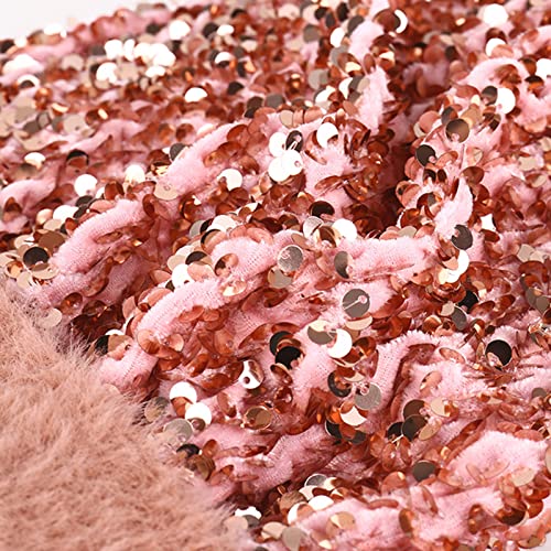 Bcdlily Women Warm Pom Pom Beanie Hat Winter Ski Hats Stylish Sequins Skullies Caps (Pink) #TOP2