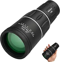 Monóculo Tático 16x52 Alcance 8km Lente Objetiva 52mm Ampliação 16x com Bolsa de Transporte