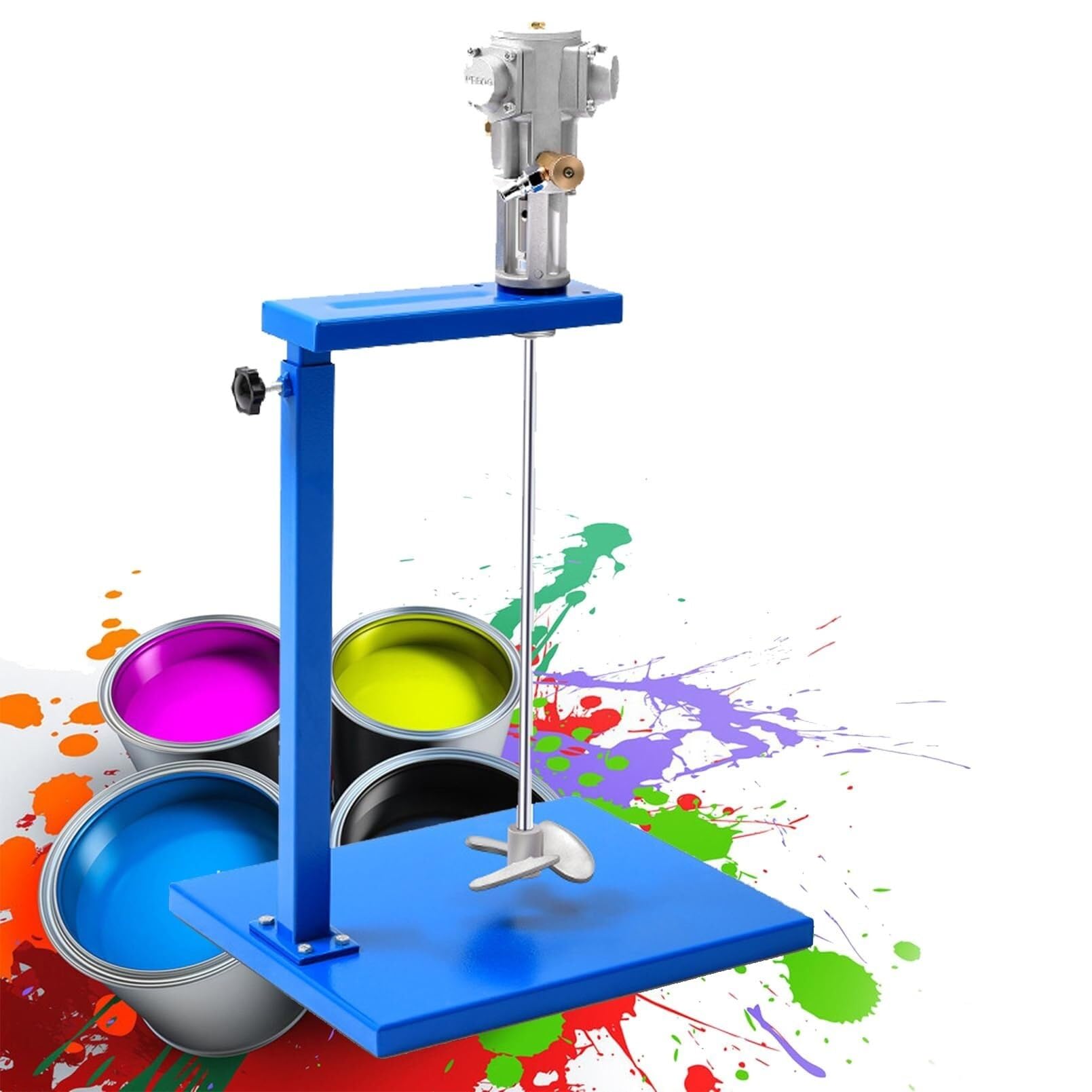 Mezclador de consola neumática de 5 galones/20 L, agitador automático de color 1/82600 rpm acero inoxidable 10 cm agitador de pintura del impulsor para herramientas de mezcla de recubrimiento de tinta
