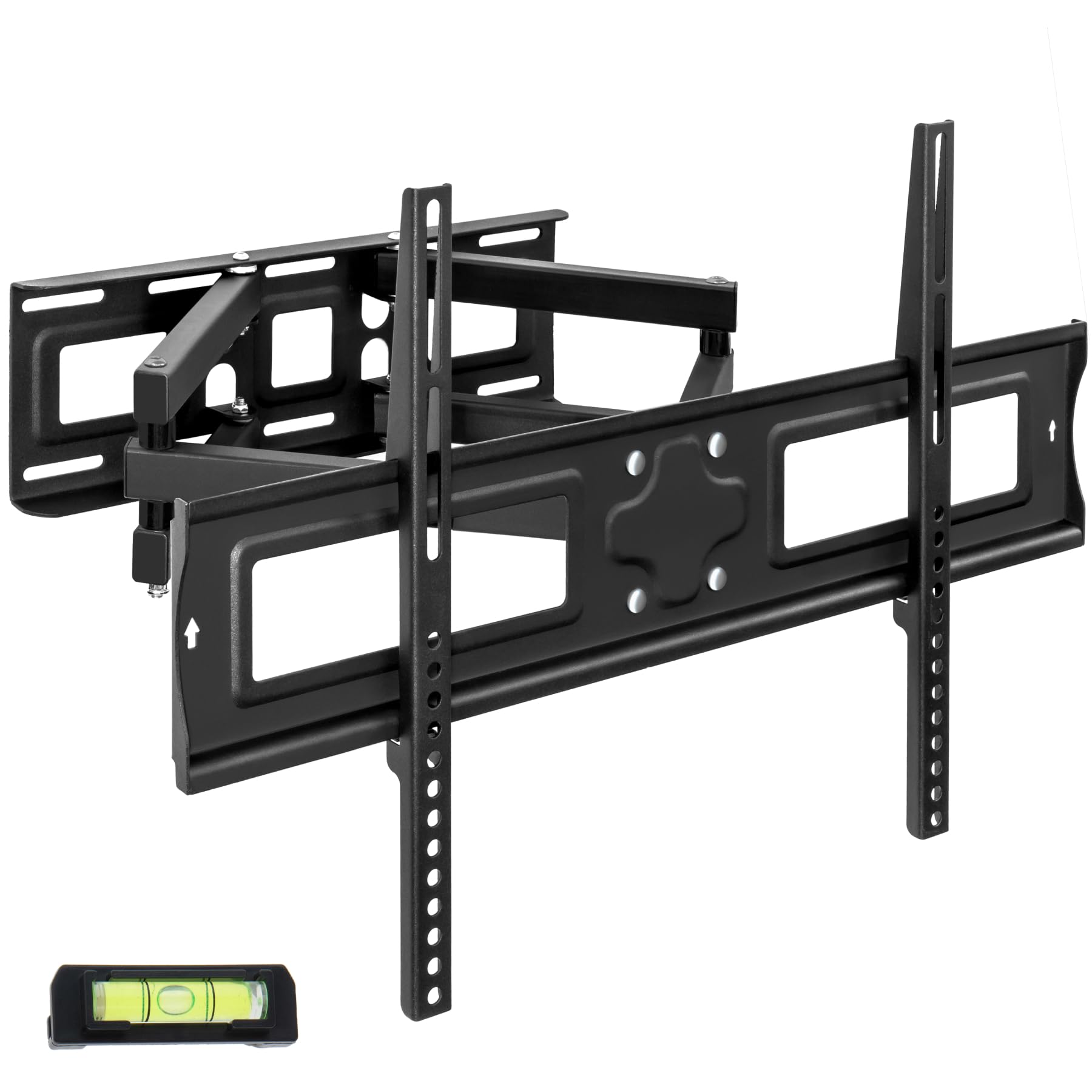 tectake® Support TV mural Téléviseurs 32"-100" (81 à 254cm) Support mural TV inclinable, orientable Accroche Television Mural, VESA max 600x400, Charge max 120kg, Support TV, Écart mur réglable 8-52cm