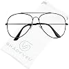 ShadyVEU Non Prescription Clear Lens Pilot Eye Glasses Classic Vintage Teardrop Metal Frame UV400 Eyewear Men Women