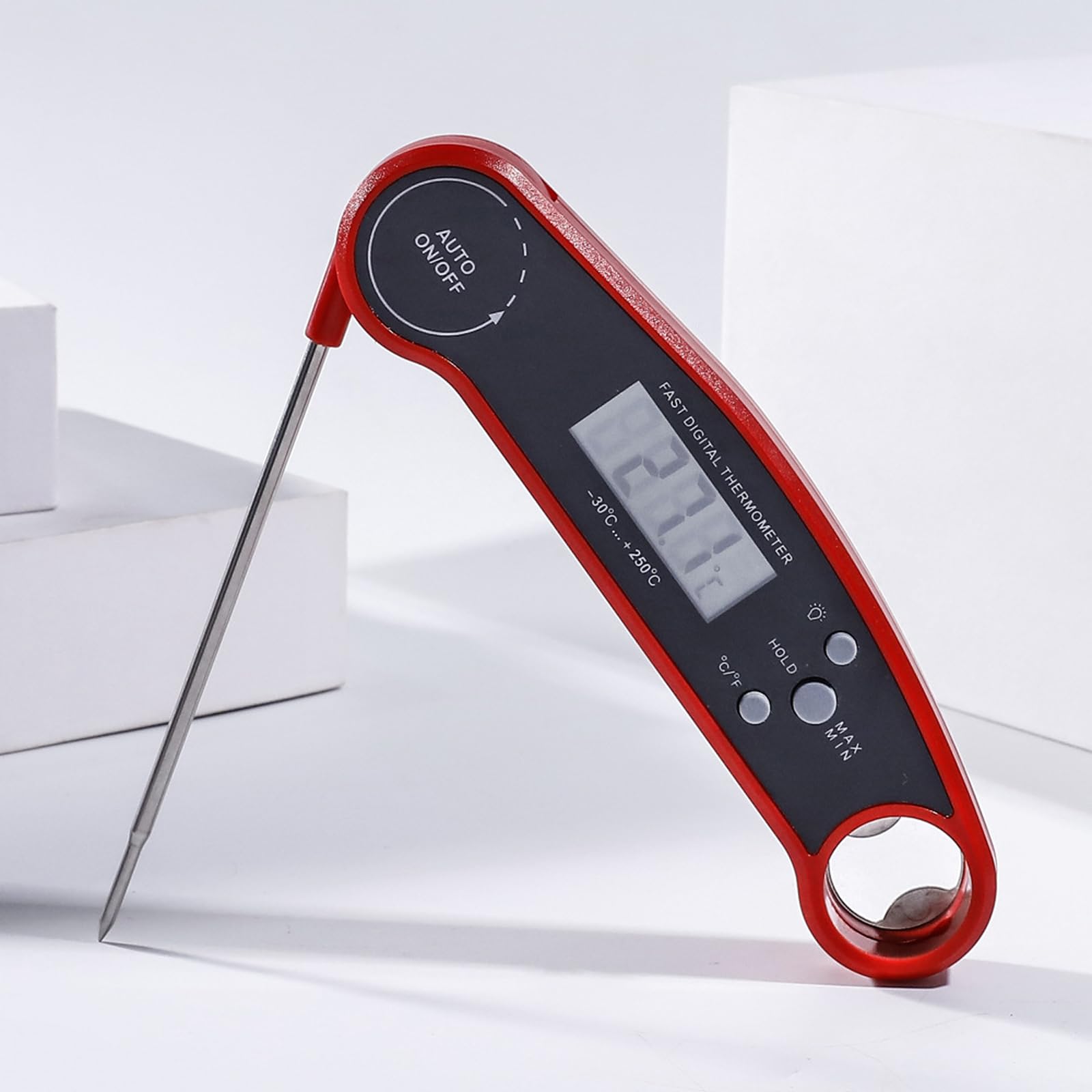 Food Thermometer, Digital Lcd Cooking Thermometer, Kitchen Thermometer for Cooking Barbeque Thermometer Temperature Test Pen Meat Thermometer (Red), ABS (B0D8X8S7K7) Amazon Price History, Amazon Price Tracker