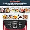 COSORI Air Fryer 5.8QT Oil-Free XL Electric Hot Air Fryers Oven, Programmable 11-in-1 Cooker with Preheat & Shake Reminder, Equipped Digital Touchscreen and Nonstick Basket, 100 Recipes, Red