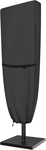 Miniatura 14 de ULTCOVER Cubierta de Sombrilla de Patio 600D Impermeable para Exteriores - Se Adapta a Sombrillas de Mercado de Hasta 12 Pies, Negro