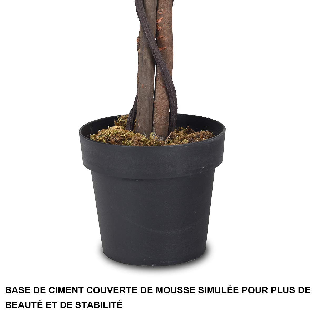 COSTWAY Arbre Artificiel Plante Artificielle en Pot avec Fausses Fleurs Roses Convient pour Intérieur ou Extérieur Wisteria 180cm
