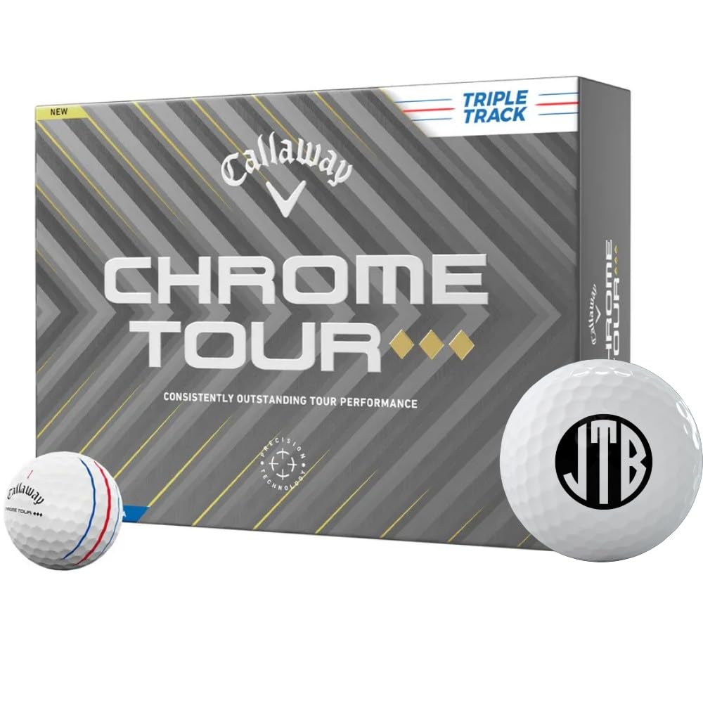 Callaway Golf Chrome Tour Triple Diamond Triple Track Monogrammed Golf Balls - 2025 Model