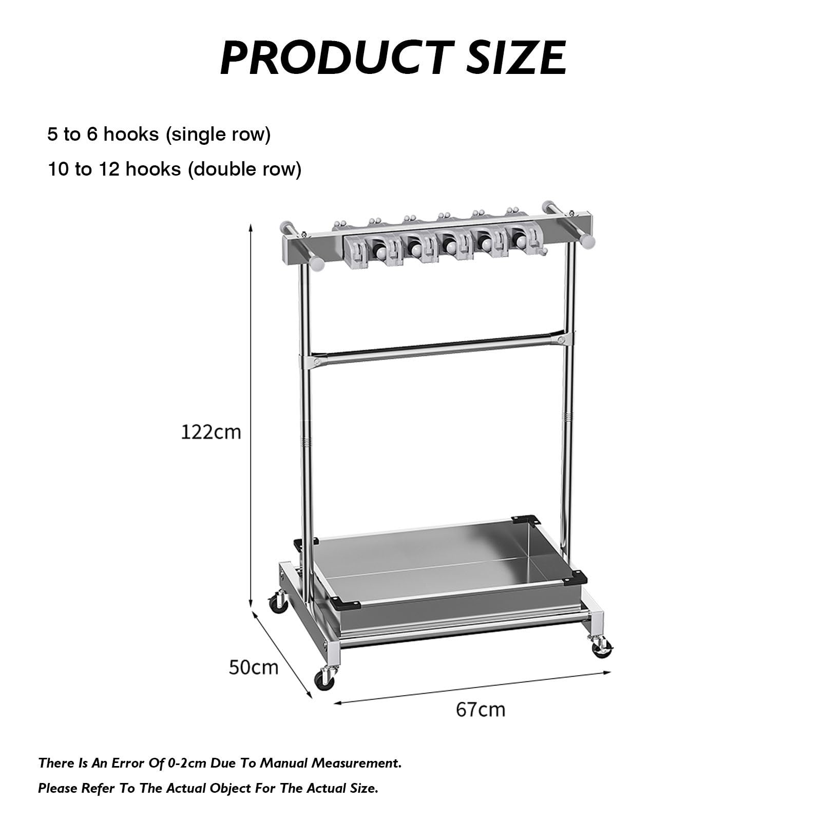 Porte-outils en métal pour outils à long manche – Armoire de rangement amovible et support de balai à franges sur pied, idéal pour les fournitures de nettoyage, les abris de jardin et une utilisation