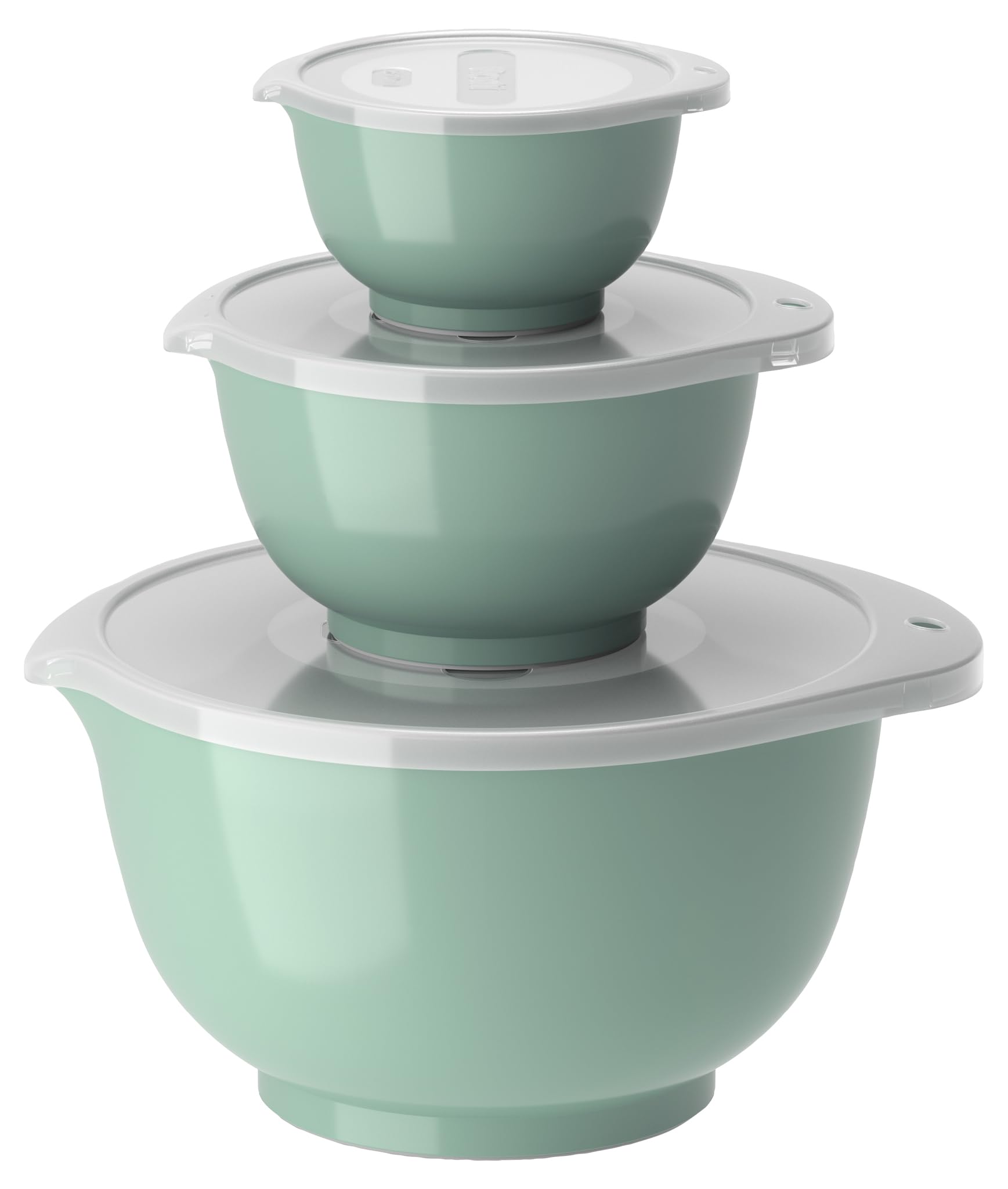 Rosti Margrethe Set of 3 Plastic Mixing Bowls, 3 Lids Included, Airtight Salad Bowls, Airtight Salad Bowls, 0.25 Litre