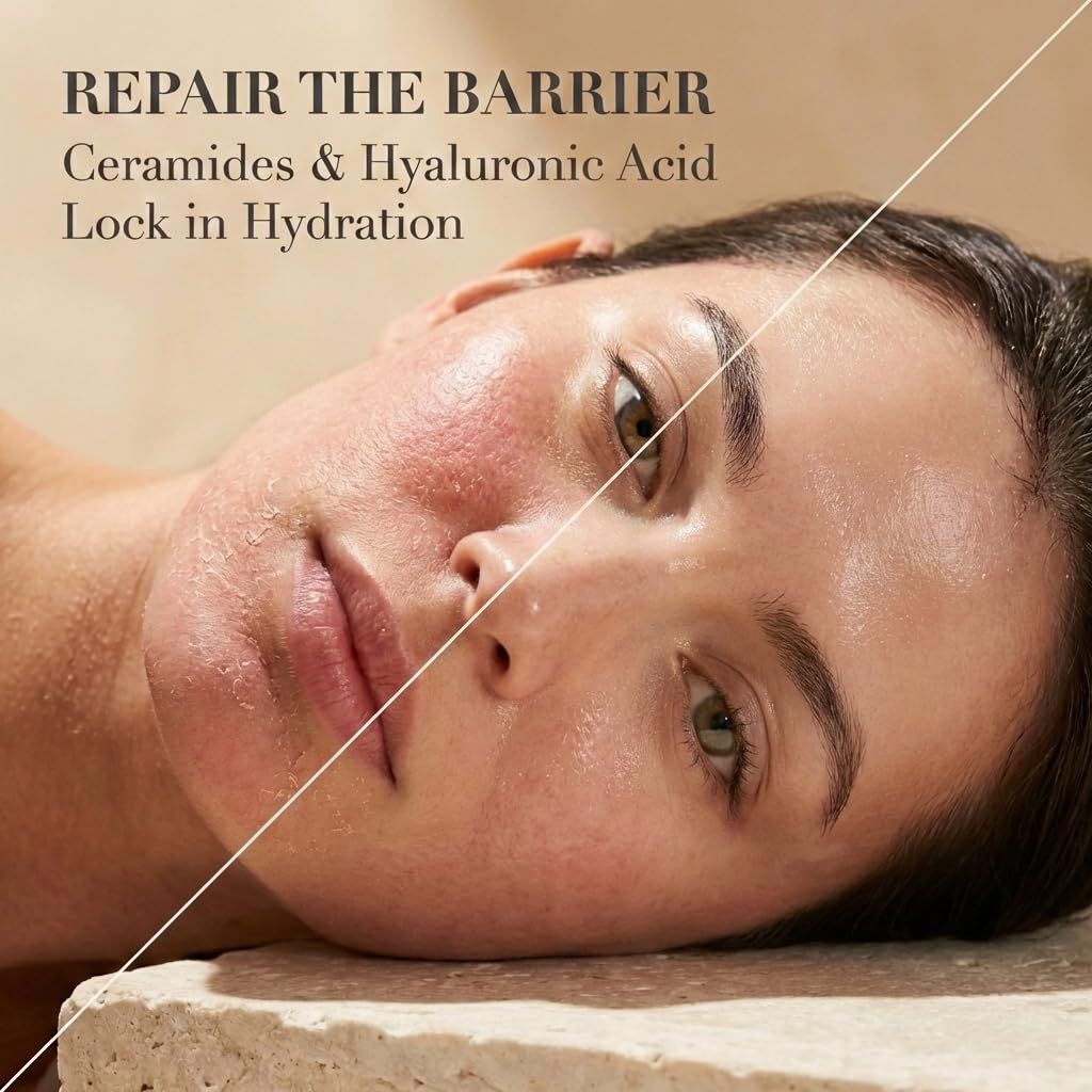 Infinite Aura Face Moisturizer with GHK-Cu Copper Peptides - Barrier Repair & Anti-Aging Cream for Dry, Sensitive Skin & Redness - Firming Formula with Bio-Identical Ceramides - 1.7 oz - Image 4