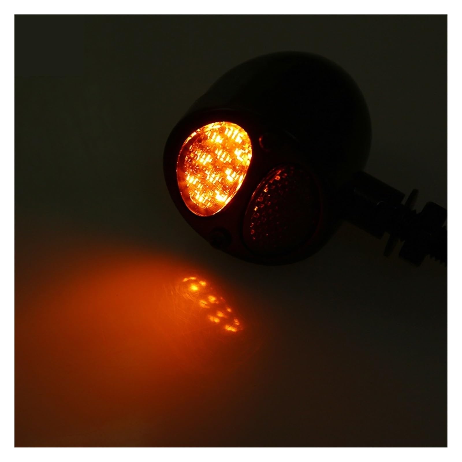 Genérico Intermitentes motos Intermitentes motos LED motocicleta para lámpara de señal para doble lente rojo amarillo Universal motocicleta Flash