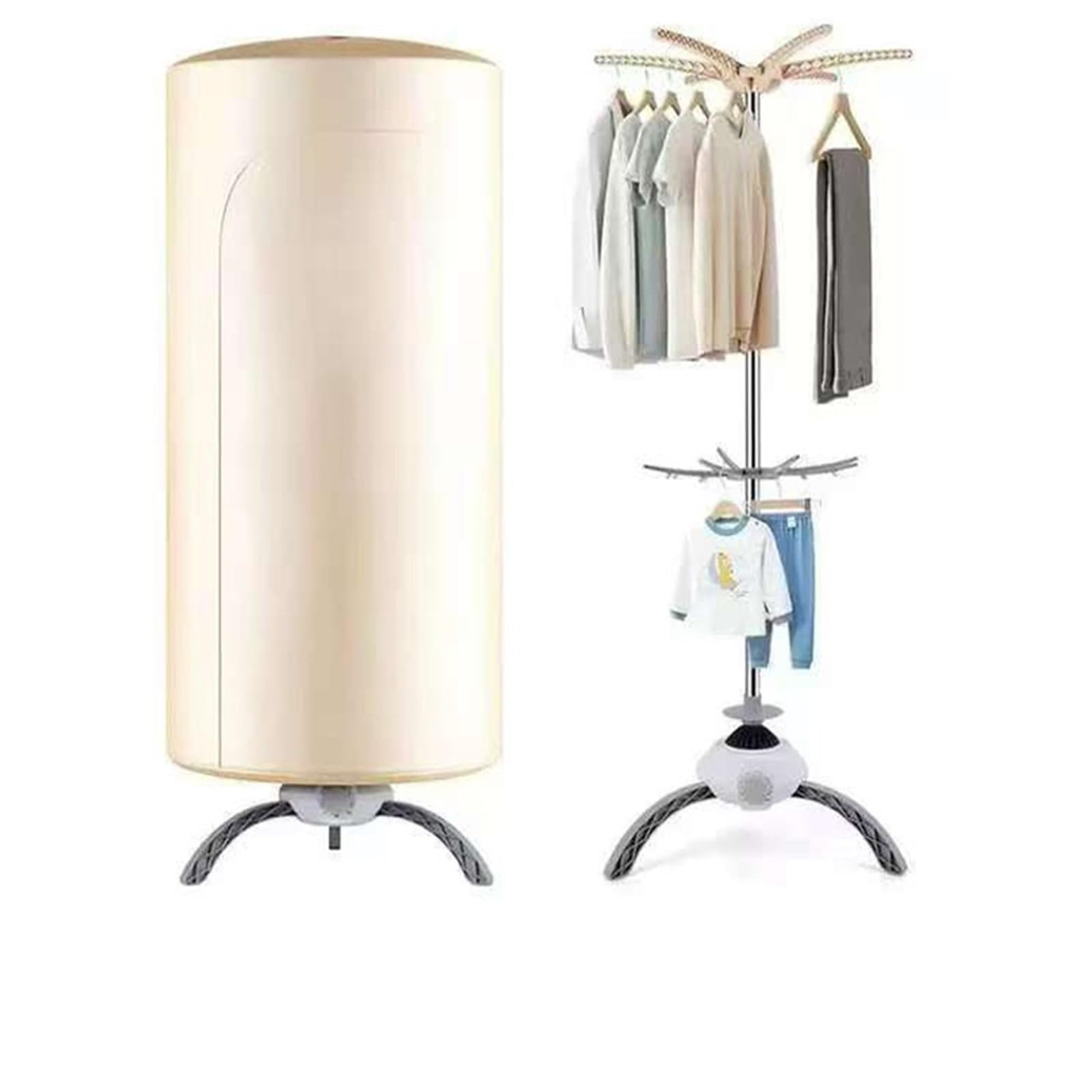 Portable Clothes Dryer to Quickly Dry A Large Number of Clothes and Shoes Travel Dryer Machine Compact Portable clothes dryers(Beige)