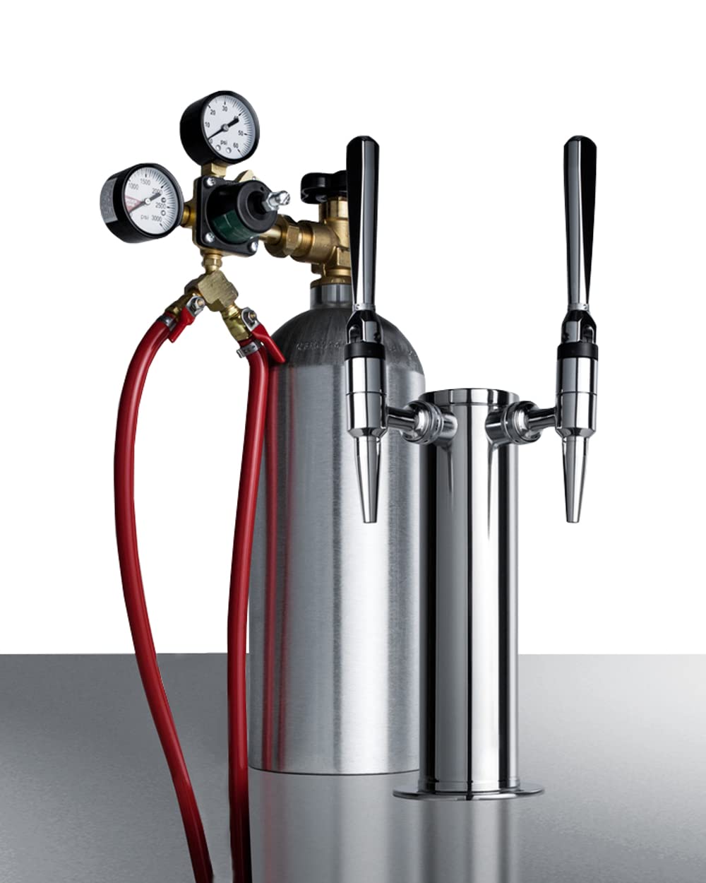 Summit Appliance Sbc682ncftwin 24" Wide Built-In Nitro-Infused Coffee Kegerator, 5.6 Cu.Ft. Interior, Weatherproof, Complete Dual Tap Kit, Dual Tap System, Automatic Defrost, Digital Thermostat on Fridge.com - View 6