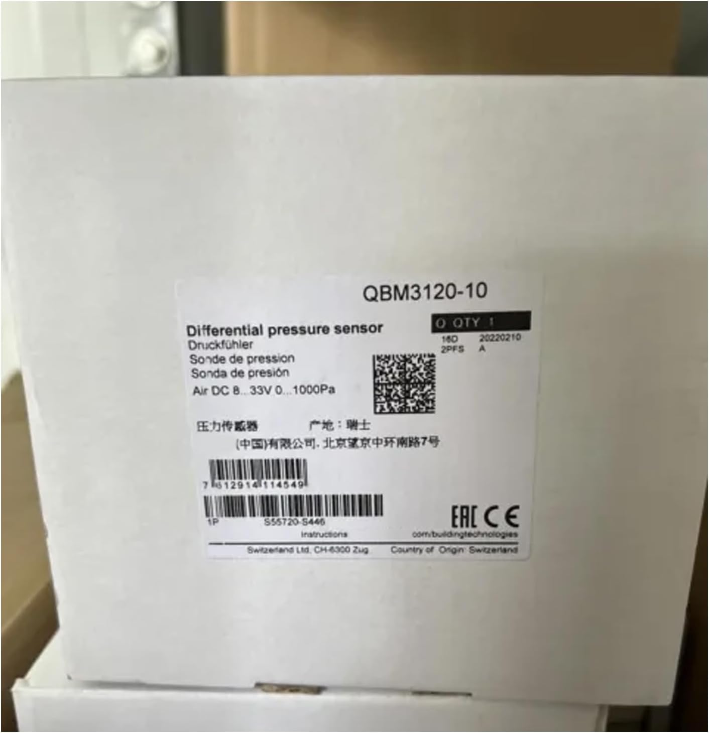QBM3120-10 Pressure Sensor QBM312010 Sealed in Box 1 Year Warranty