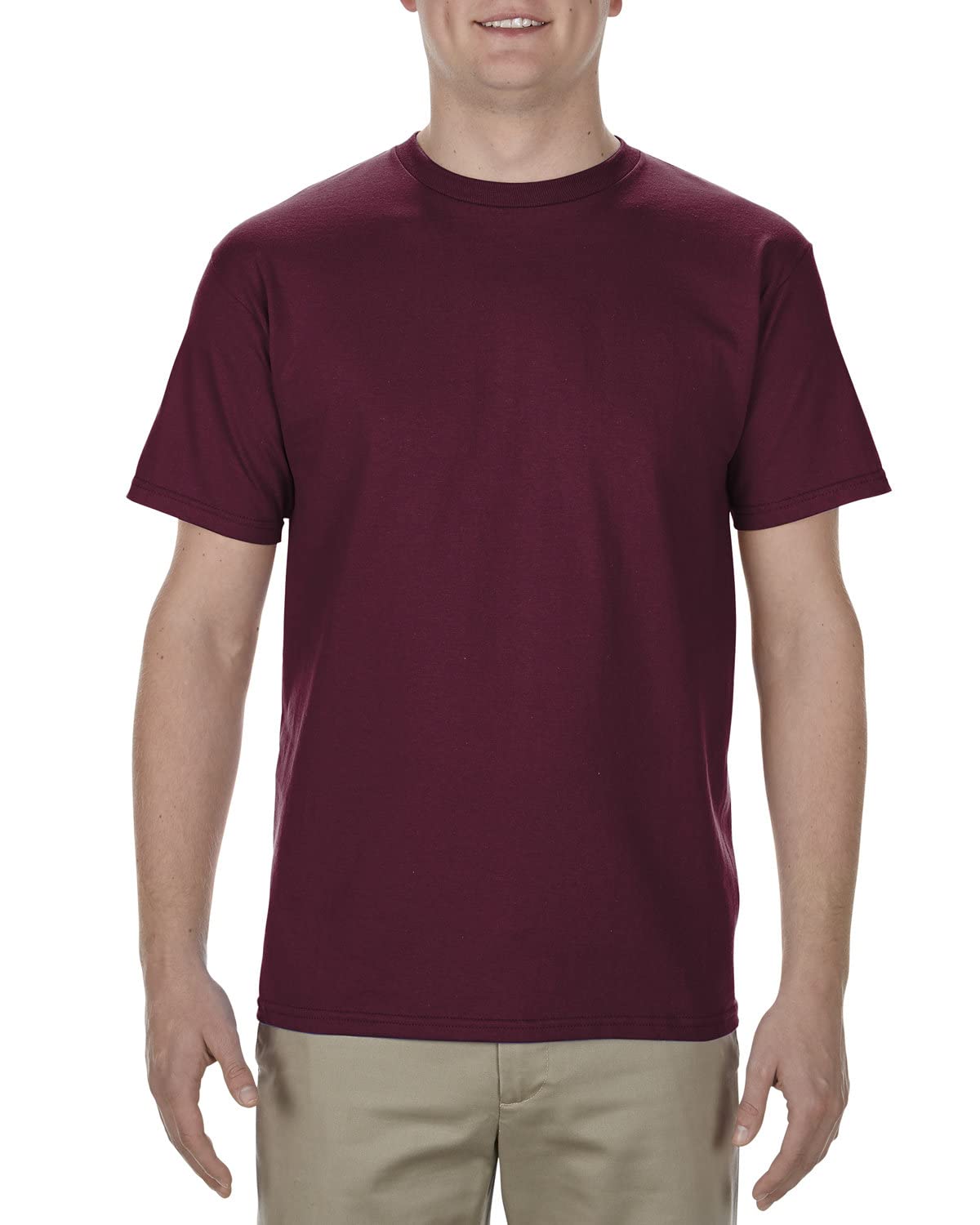 American ApparelApparel 5.5 oz 100% Soft Spun Cotton T-Shirt (AL1701) Burgundy, XL