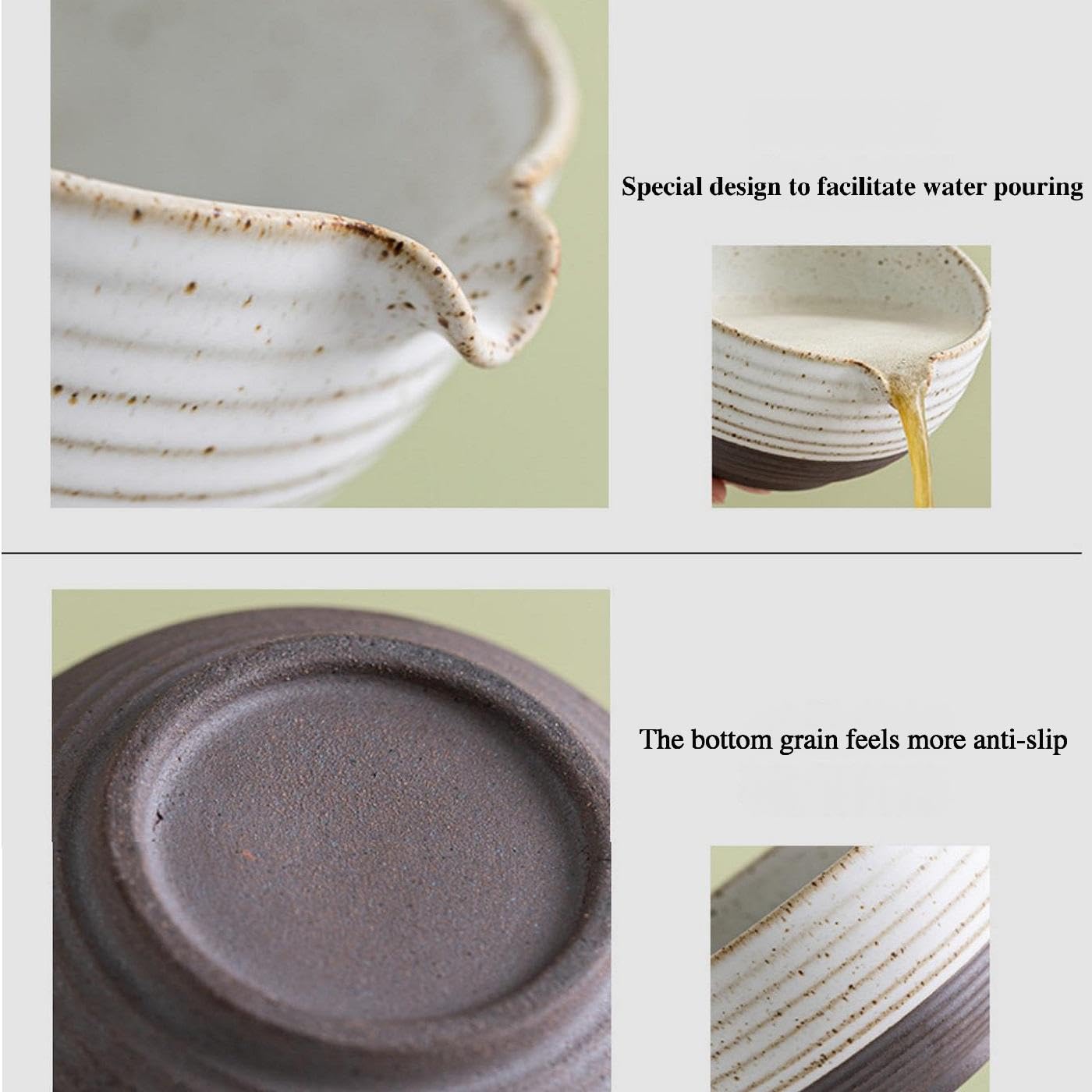 Matcha Kit 8 Pezzi, Matcha Cerimoniale, Ciotola Matcha, Frusta Matcha in Bambù 80 Denti, Supporto Chasen in Ceramica, Set Matcha per Principianti Regalo (marrone)