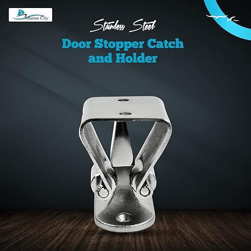 Miniatura 2 de MARINE CITY Door Stopper Catch and Holder, Heavy-Duty Stainless Steel, Rust-Resistant, Ideal for Boats, RVs, Marine Use, Doors, Cabinets and Hatches